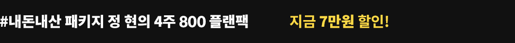 #내돈내산 패키지 현이의 4주 800 플랜팩 219,000원