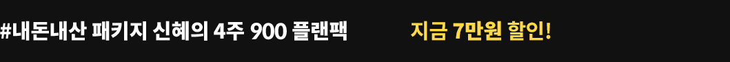 #내돈내산 패키지 신혜의 4주 900 플랜팩 219,000원