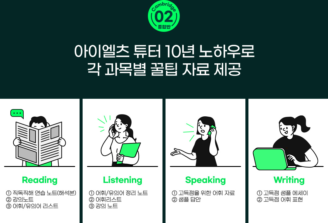 아이엘츠 튜터 10년 노하우로 각 과목별 꿀팁 자료 제공