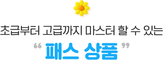 초급부터 고급까지 마스터 할 수 있는 패스 상품