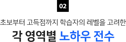 02 초보부터 고득점까지 학습자의 레벨을 고려한 각 영역별 노하우 전수